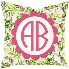 TheWatsonShop Personalized Floral Wisteria Throw Pillow WTSN3589